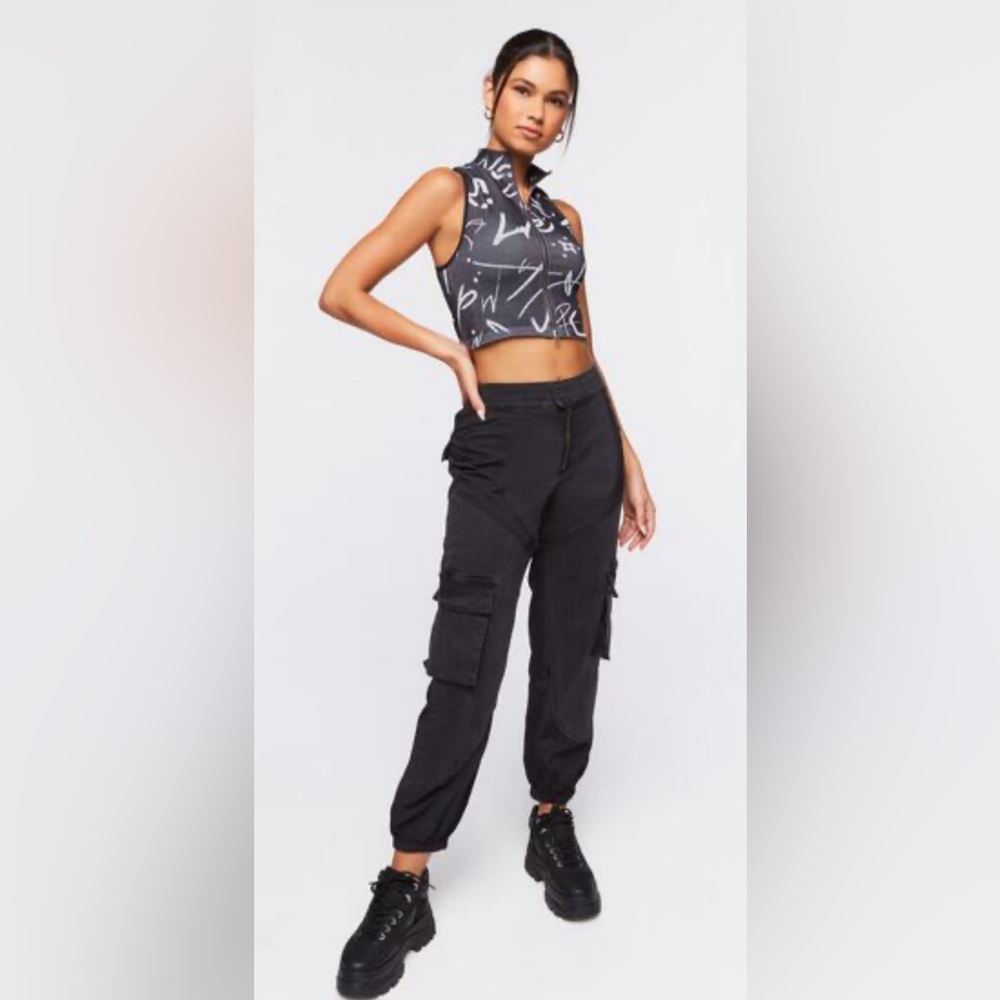 Denim Cargo Joggers